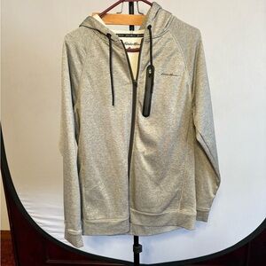 Eddie Bauer Gray Hoodie with Black Accents